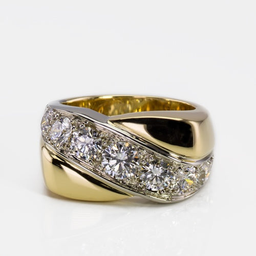 Vintage Bright Wavy Gold Ring-EllyBoutique