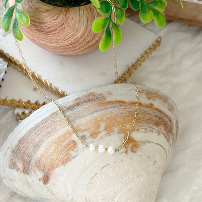 Three Wishes Pearl Necklace-EllyBoutique