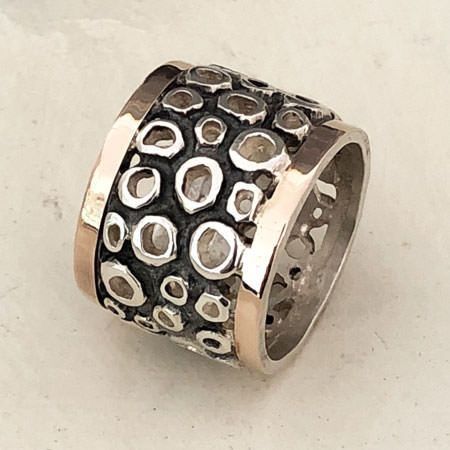Vintage Silver Hollow Thick Ring-EllyBoutique