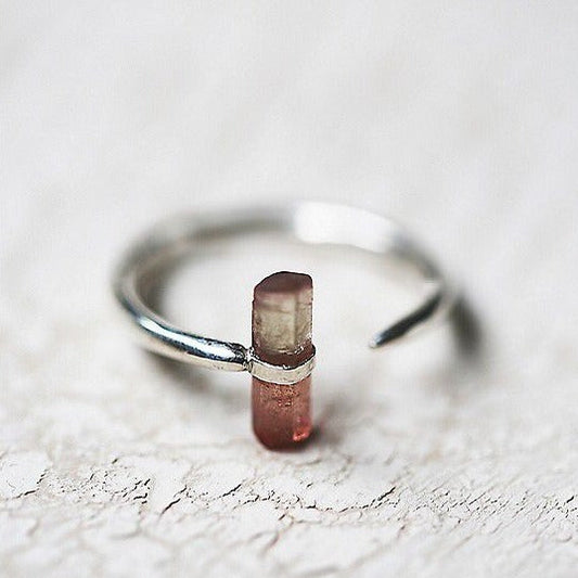 Vintage Orange Glass Open Ring-EllyBoutique