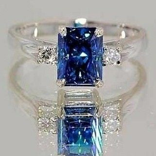 Vintage Bright Blue Ring-EllyBoutique