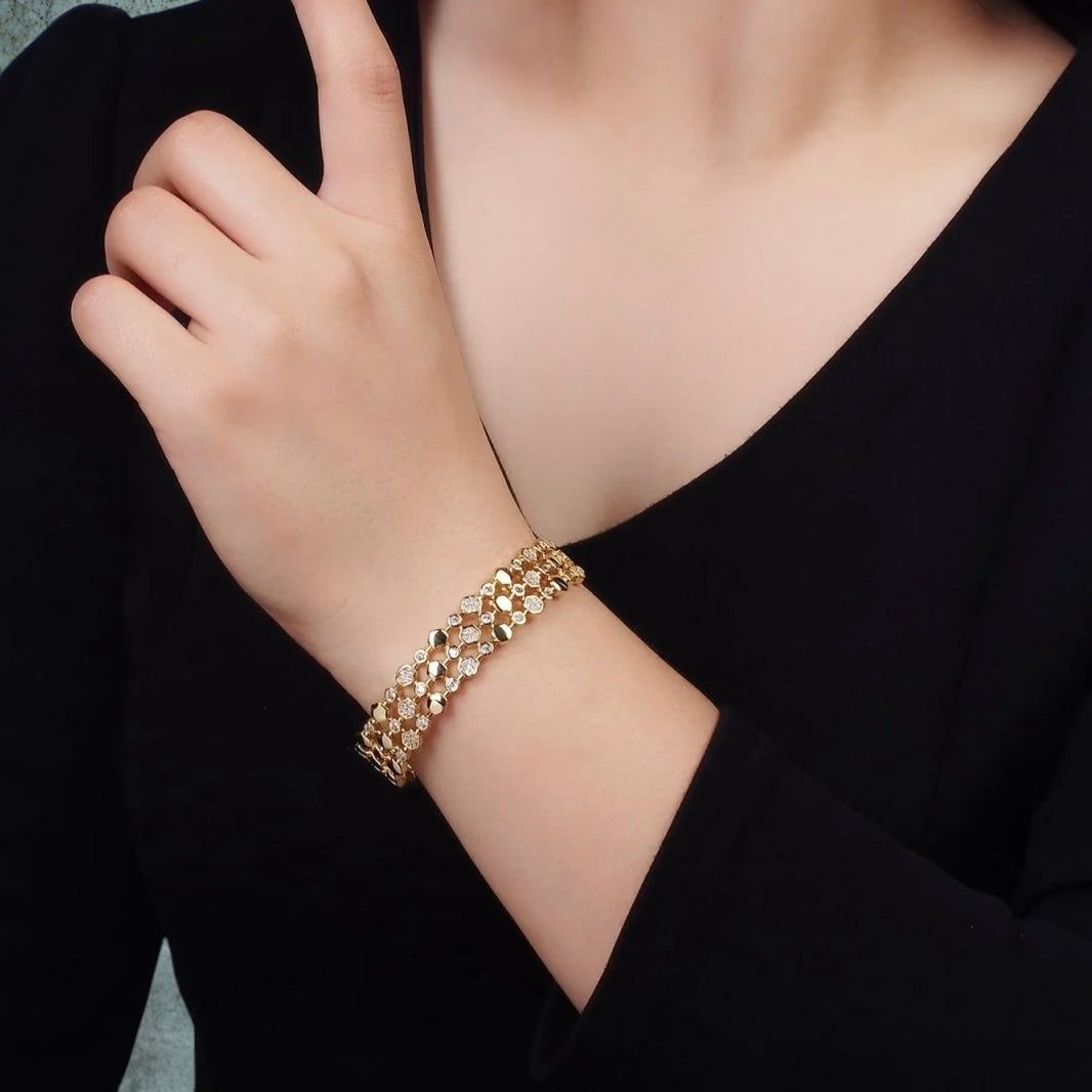 Gavriella Hexogonal Cuff Bracelet-EllyBoutique