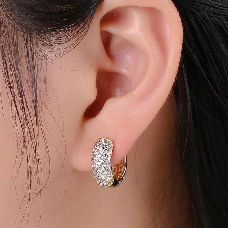 Nadia Huggie Hoop Earrings-EllyBoutique