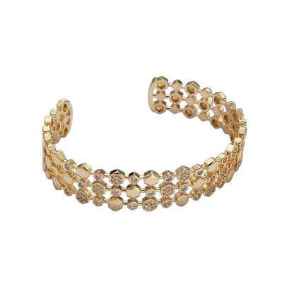 Gavriella Hexogonal Cuff Bracelet-EllyBoutique