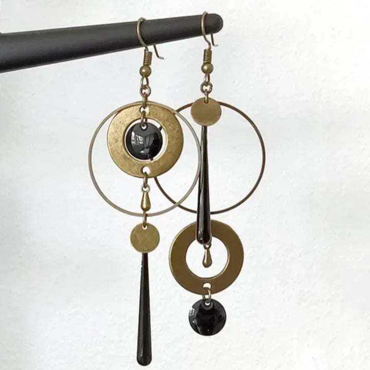 Vintage Golden Dangling Earrings-EllyBoutique