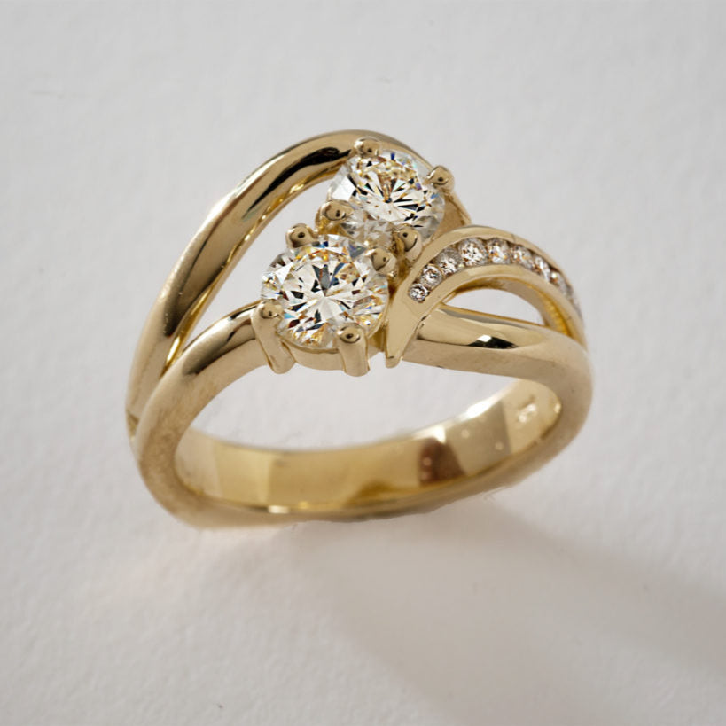 Vintage Irregular Brilliance Gold Ring-EllyBoutique