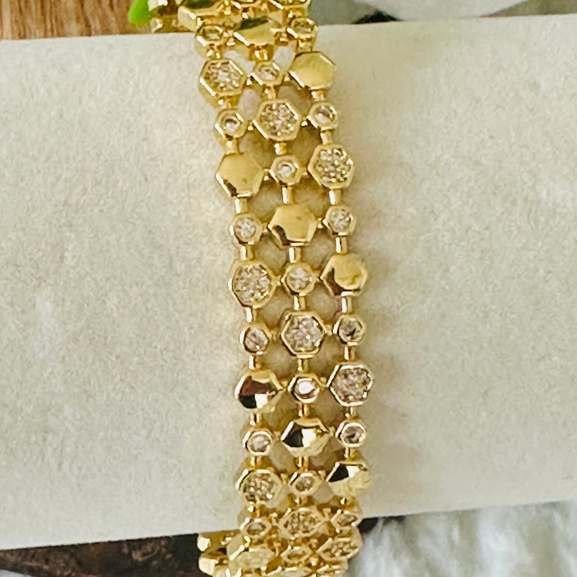 Gavriella Hexogonal Cuff Bracelet-EllyBoutique