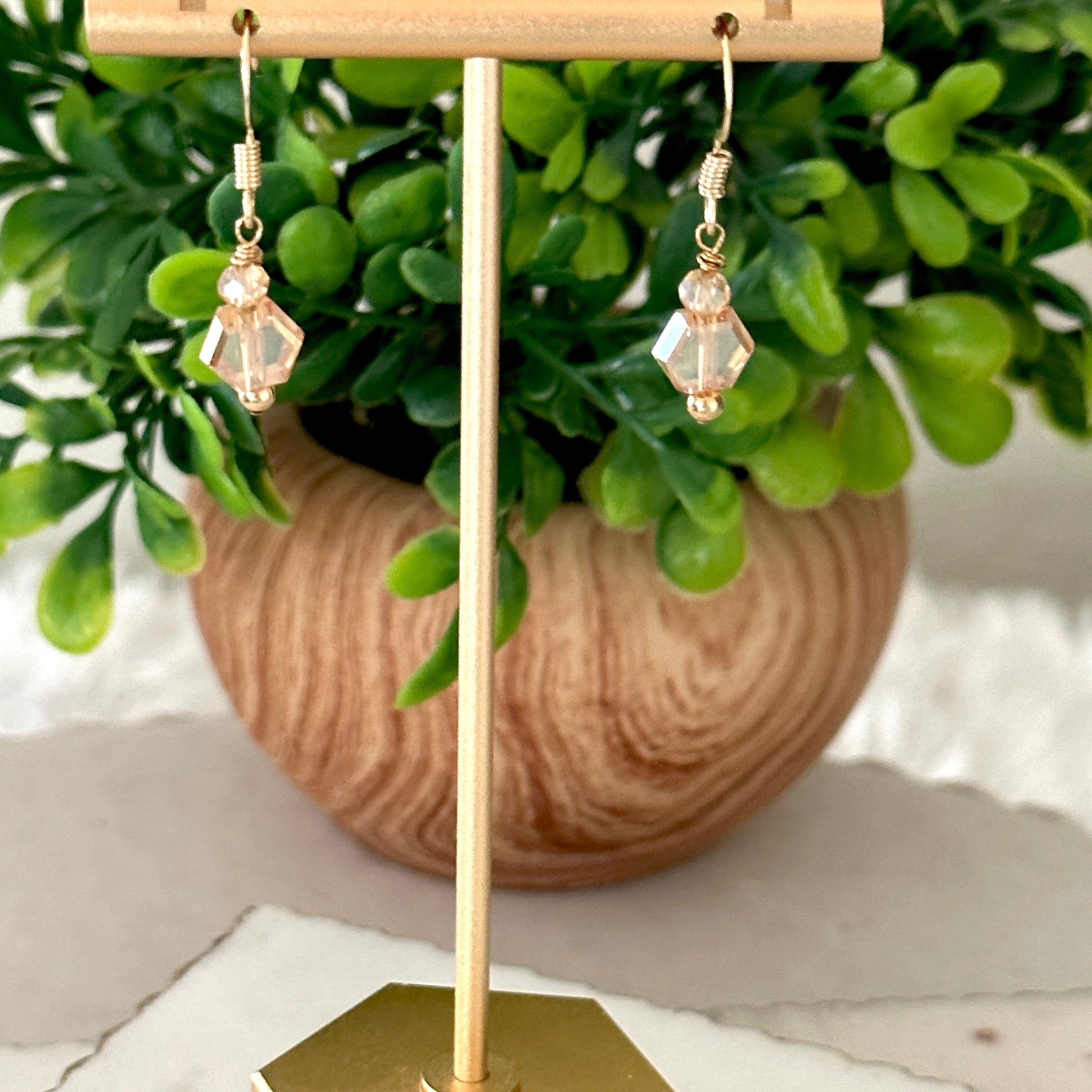 Pamina Honeycomb Glass Bead Earrings-EllyBoutique