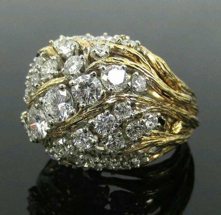 Vintage Exquisite Bright Gold Ring-EllyBoutique