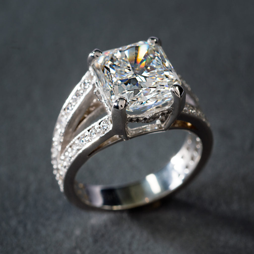 Vintage Silver Cubic Brilliance Ring-EllyBoutique