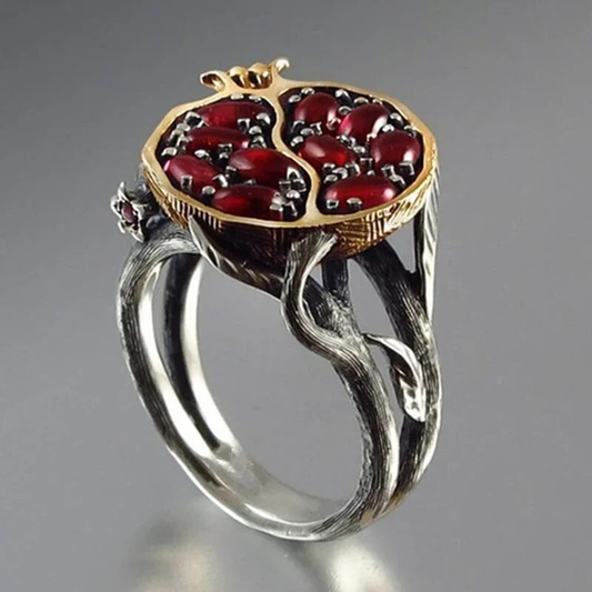 Vintage Grapefruit Ring in Silver-EllyBoutique