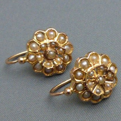 Vintage Blossom Pearl Earrings-EllyBoutique