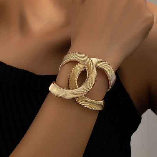 Elegant Golden Dual Bracelet-EllyBoutique