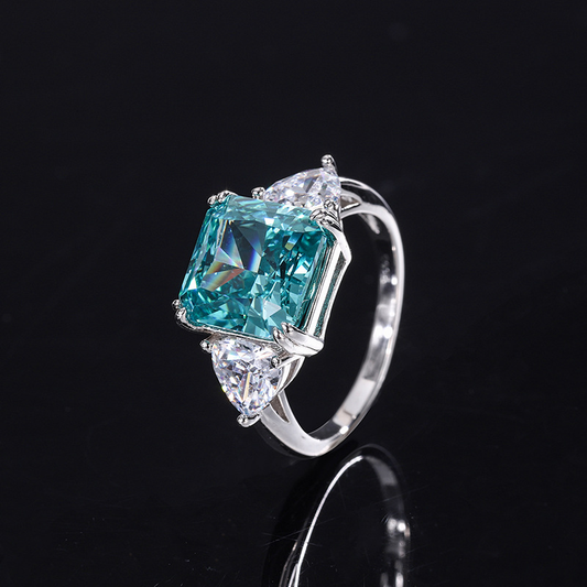 Vintage Turquoise Crystal Ring-EllyBoutique