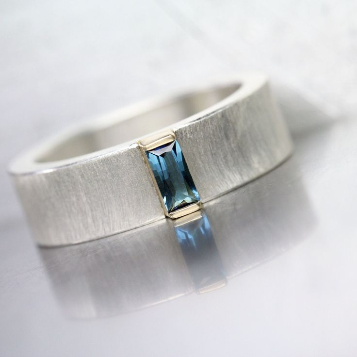 Vintage Sky Glass silver Ring-EllyBoutique