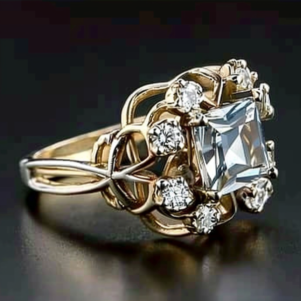 Vintage Layered Zirconia Bright Ring-EllyBoutique