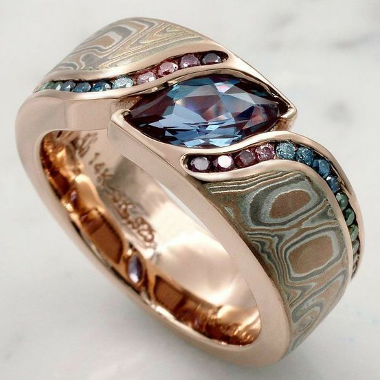 Vintage Prifddinas Eye Glass Ring-EllyBoutique