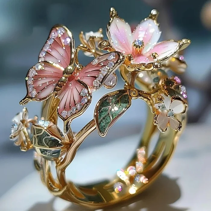 Vintage Golden Prifddinas Floral Ring-EllyBoutique