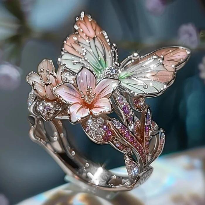 Vintage Golden Brimhaven Floral Ring-EllyBoutique