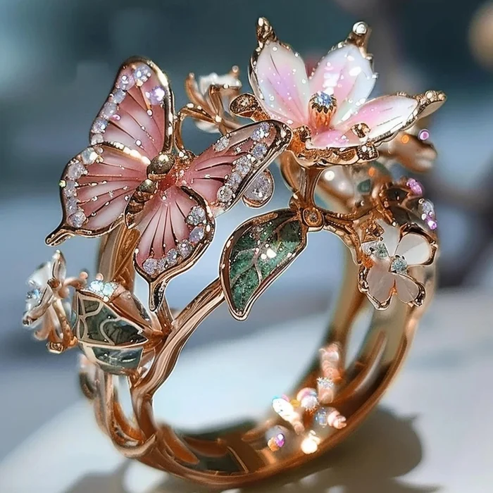 Vintage Golden Prifddinas Floral Ring-EllyBoutique