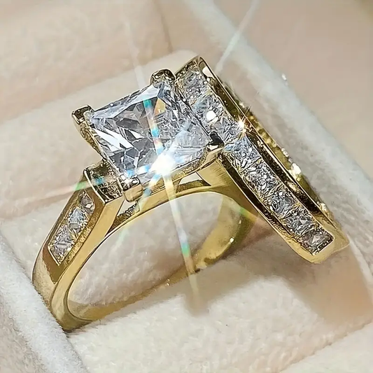 Vintage Gold Zirconia Ring Pack-EllyBoutique