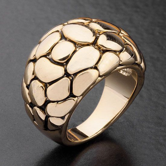 Vintage Golden Scales Ring-EllyBoutique