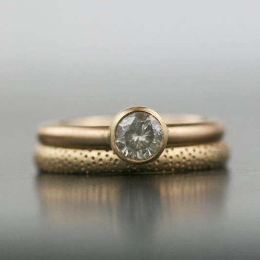 Vintage Golden & Glass Ring-EllyBoutique