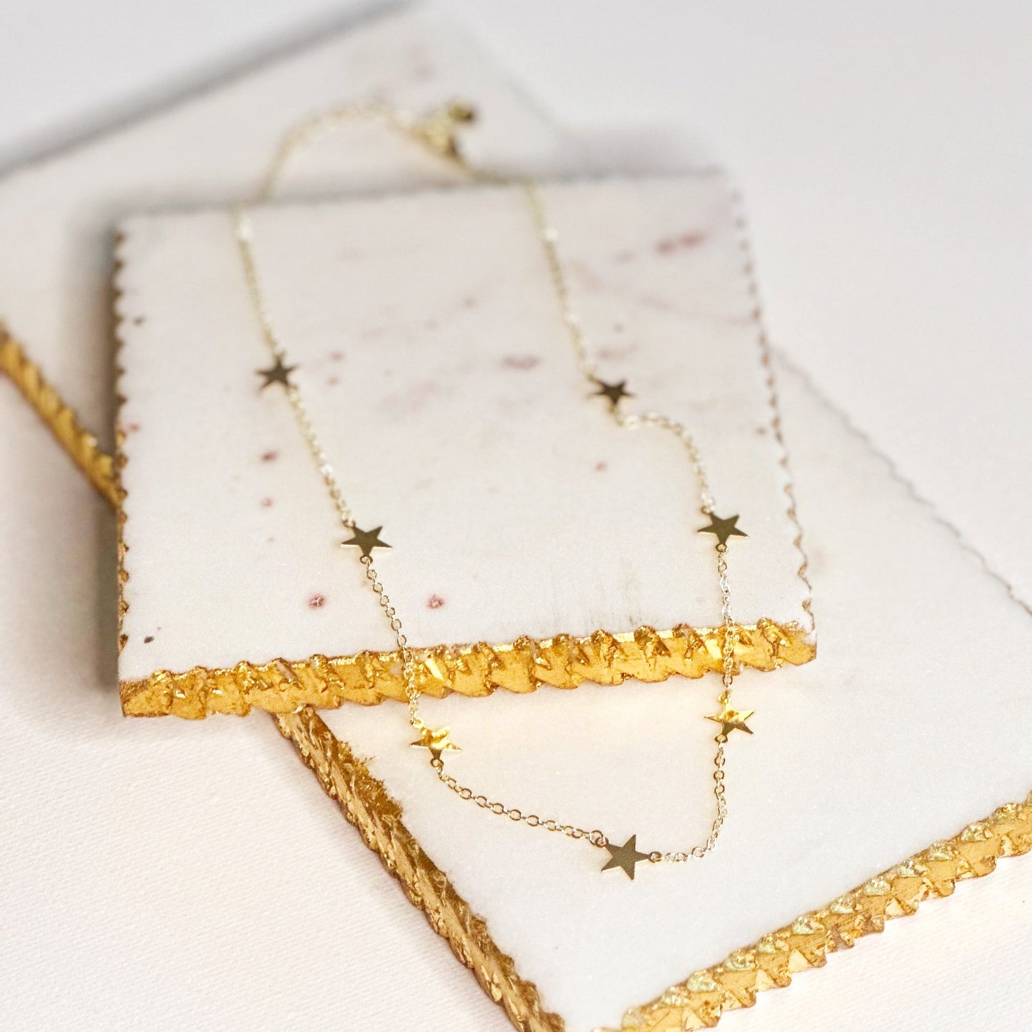 Stella Dainty Star Pendant Choker Necklace - Gold or Silver-EllyBoutique