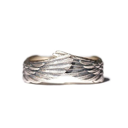 Winged Faith Silver Adjustable Ring-EllyBoutique
