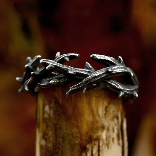 Vintage Black Crown of Thorns Ring-EllyBoutique