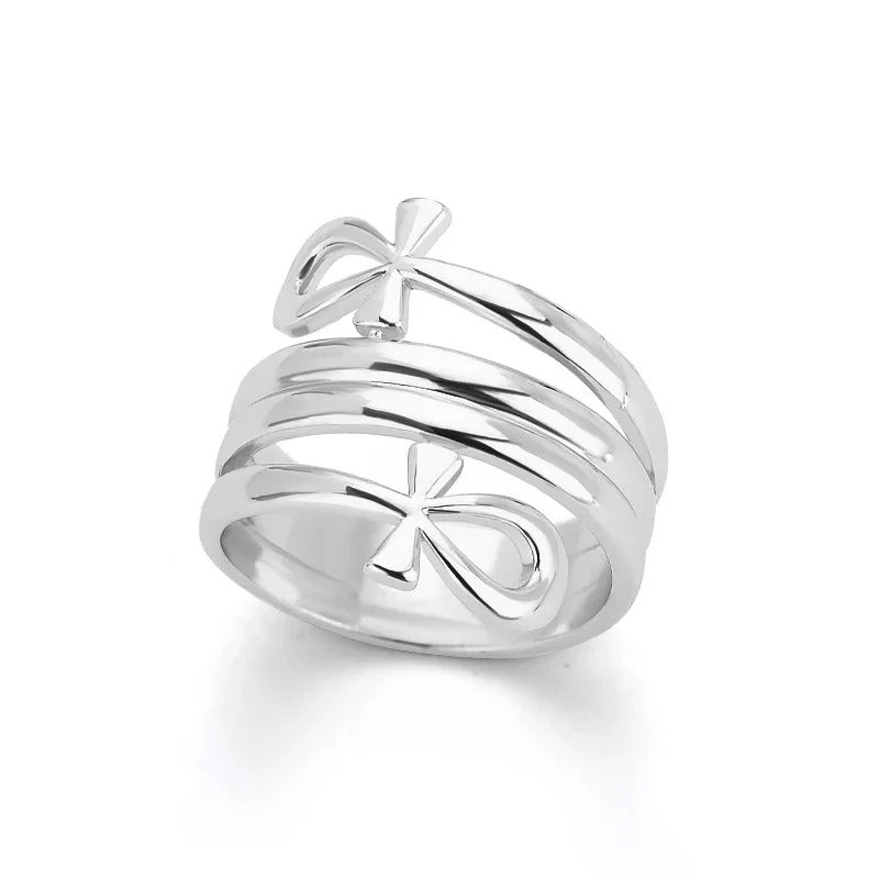 Silver Wrapped Religious Ring-EllyBoutique