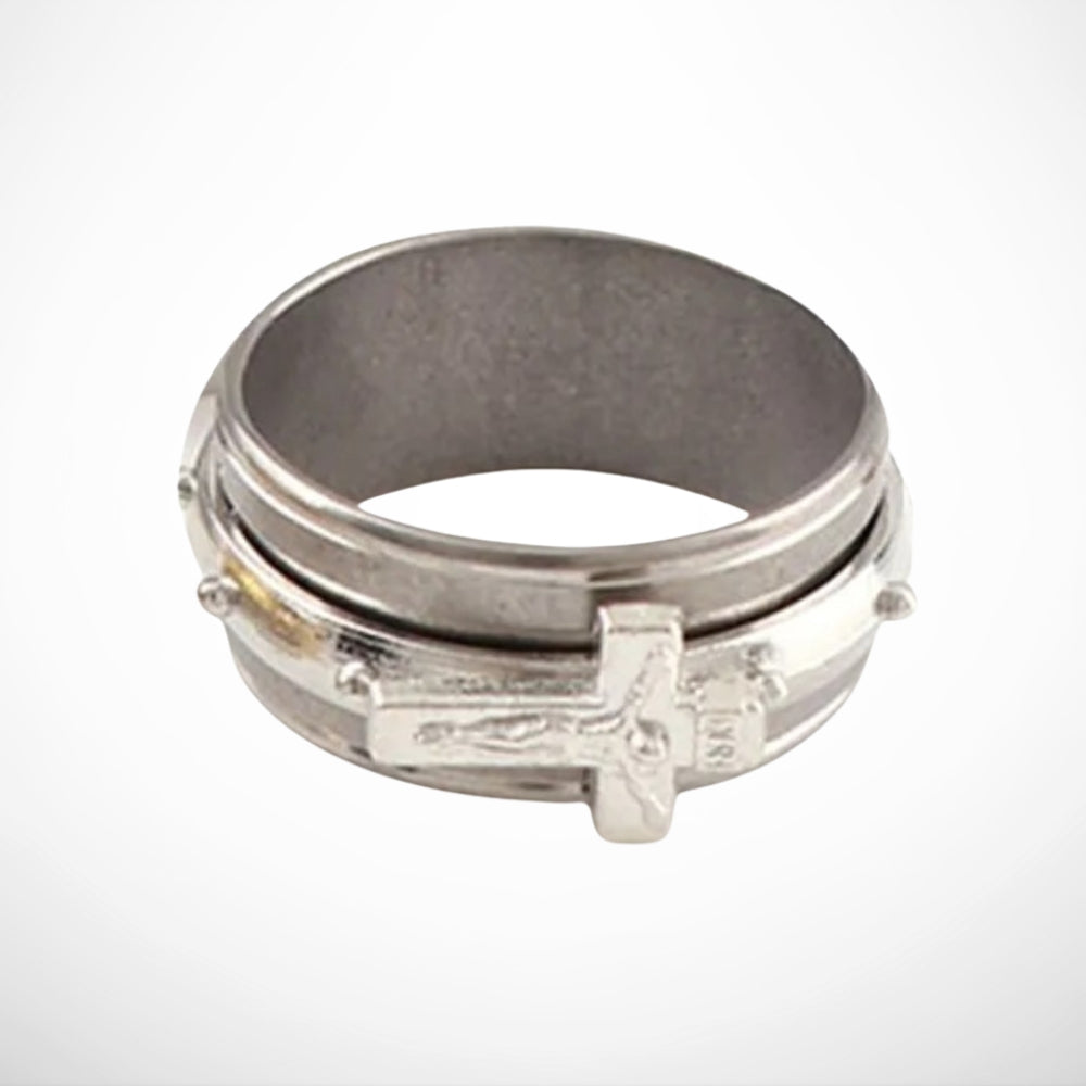 Vintage Religious Cross Silver Ring-EllyBoutique