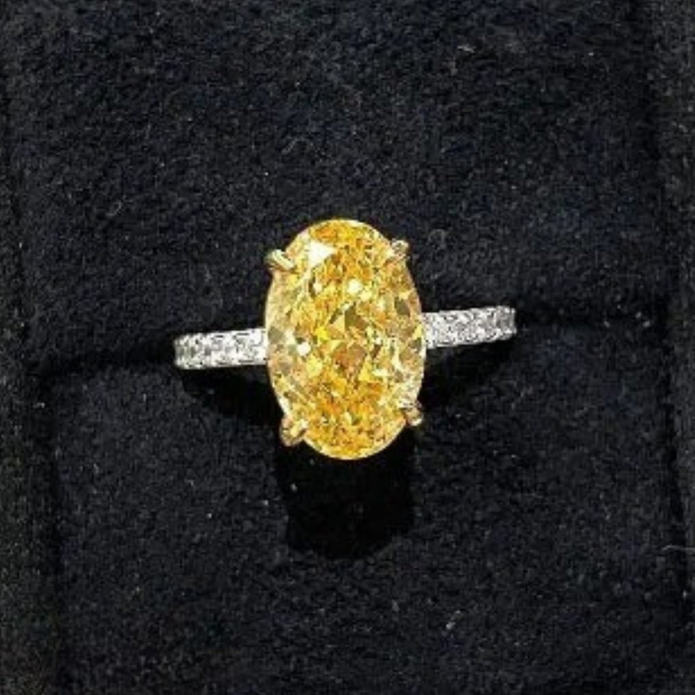 Classic Gold & Yellow Centerpiece Vintage Adjustable Ring-EllyBoutique