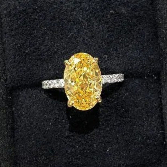 Classic Gold & Yellow Centerpiece Vintage Adjustable Ring-EllyBoutique